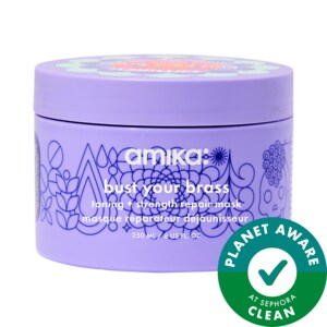 Маска amika Bust Your Brass Toning + Strength Repair для тонирования и восстановления