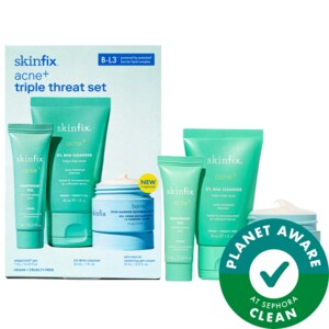 acne+ triple threat set with Salicylic Acid (BHA) + Niacinamide with B-L3™
