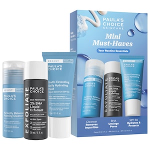 Mini Must-Haves with 2% BHA Exfoliating Toner, Foaming Cleanser, & SPF 50