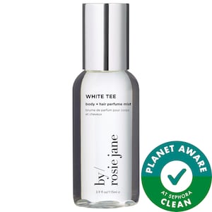 WHITE TEE body + hair perfume mist with rose