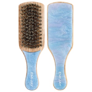 Миниатюрная щетка для волос с щетиной кабана Emi Jay Blue Sugar