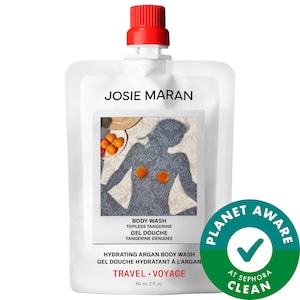 JOSIE MARAN Topless Tangerine - увлажняющий очищающий гель для душа в многоразовой упаковке