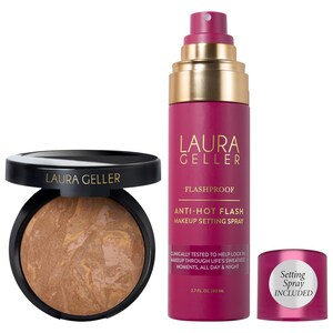Набор Laura Geller: пудра Foundation + спрей Setting Spray