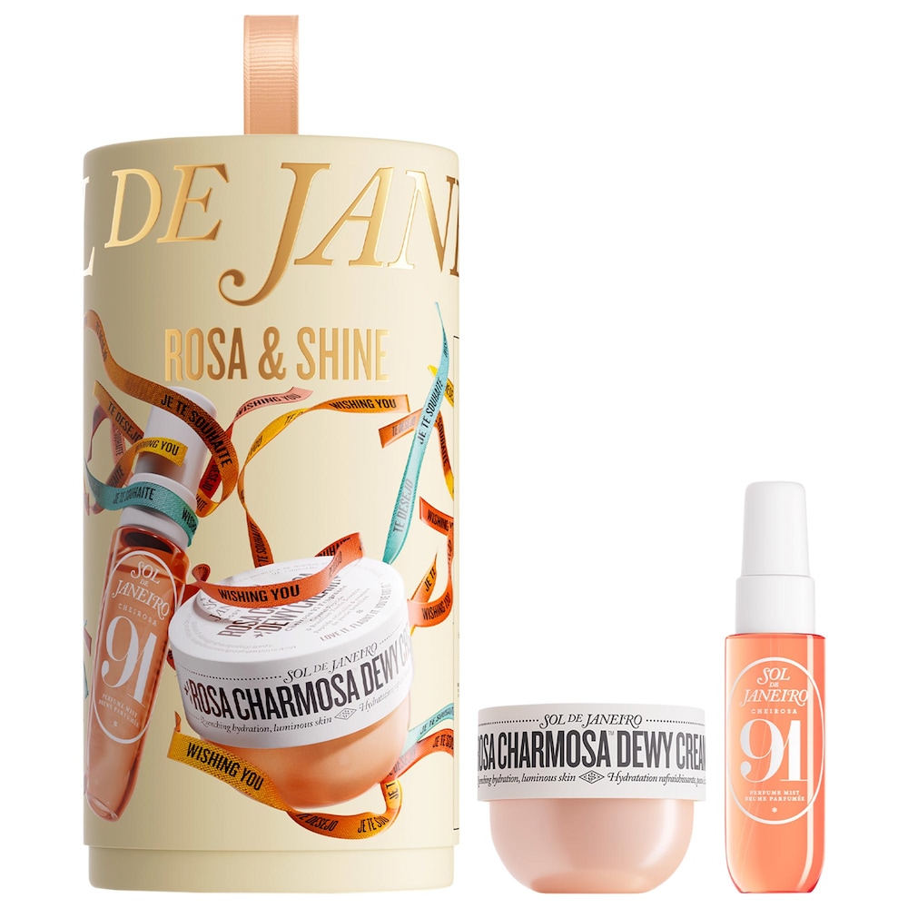 Подарочный набор увлажняющего крема и цветочного аромата Rosa & Shine Dewy от Sol de Janeiro