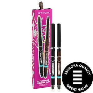 12H Colorful Waterproof Retractable Eyeliner Duo Set