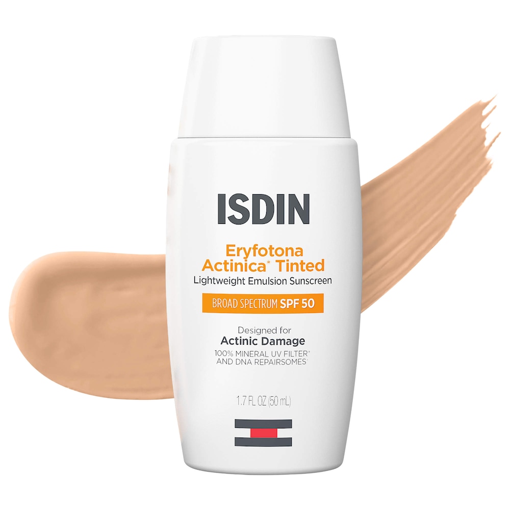 Минеральный солнцезащитный крем с оттенком Eryfotona Actinica SPF 50, легкий увлажняющий восстанавливающий