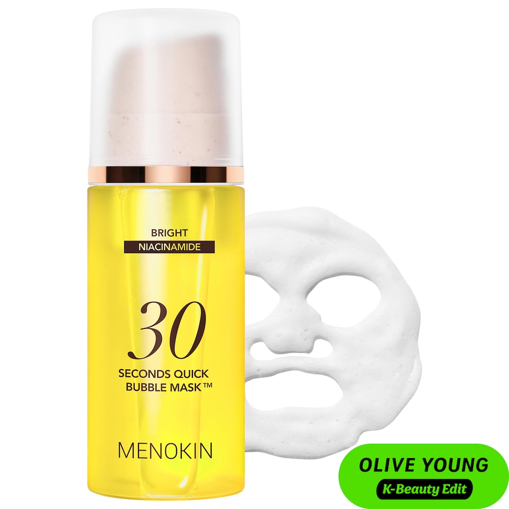Быстрая пузырьковая маска 30 сек - Bright 95ml с ниацинамидом и глутатионом для сияния кожи