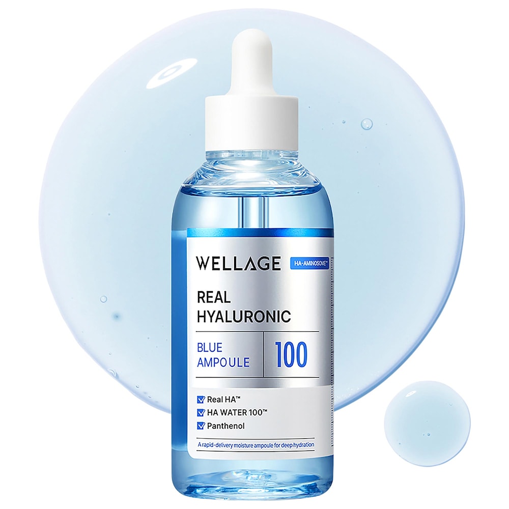 WELLAGE сыворотка Real Hyaluronic Blue 100 для глубокого увлажнения