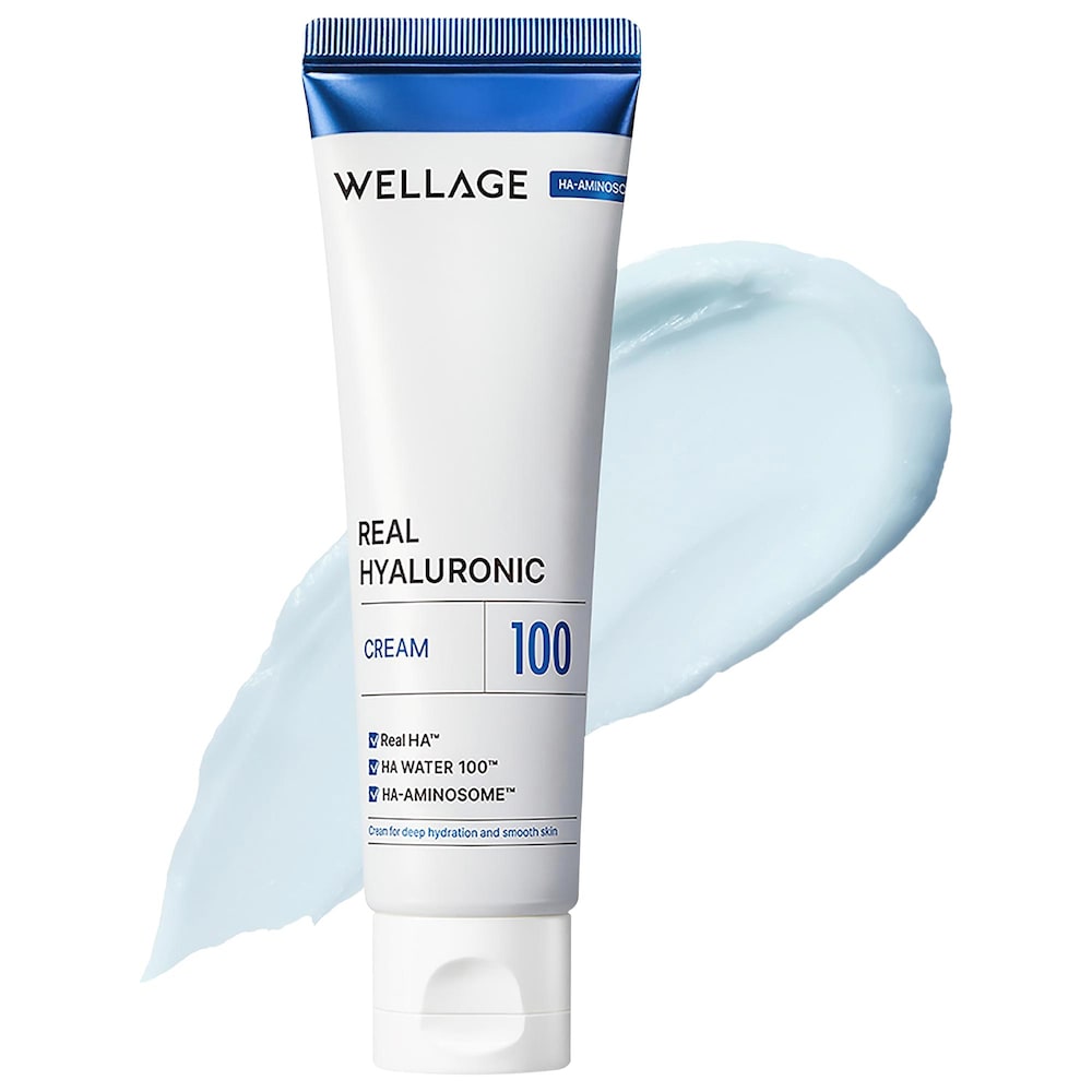 WELLAGE крем Real Hyaluronic 100 с керамидами и пантенолом