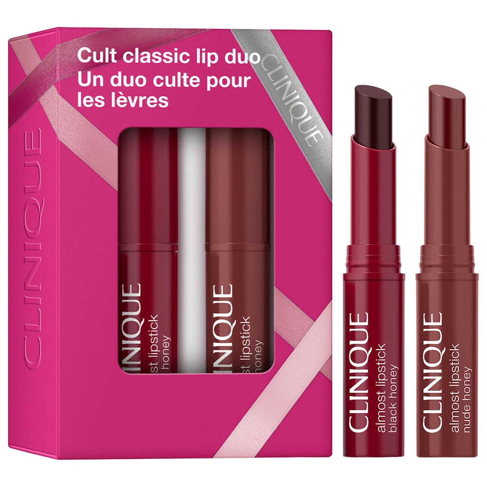CLINIQUE подарочный набор Mini Black Honey Cult Classic Lip Duo