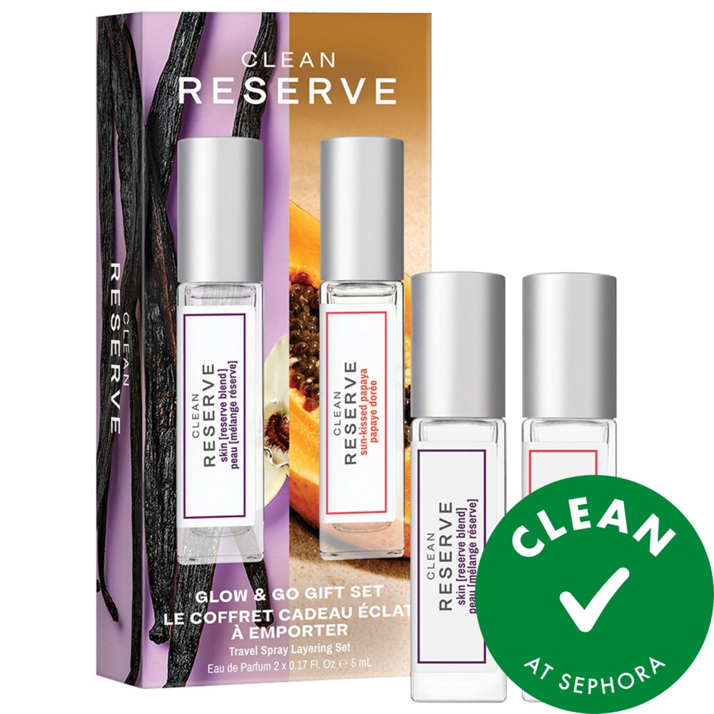 Подарочный набор ароматов CLEAN RESERVE Go & Glow для кожи и загара с папайей