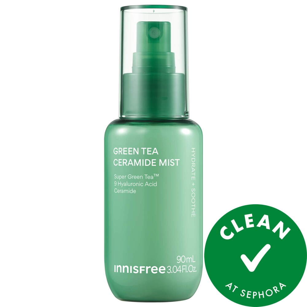 Green Tea Korean Ceramide Mist with Hyaluronic Acid for Redness & Soothing