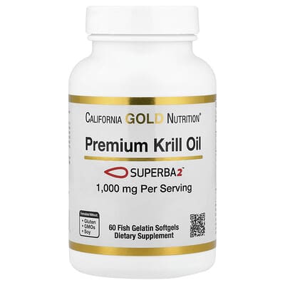 Premium Krill Oil с Superba2™, 1,000 mg, 60 мягких капсул