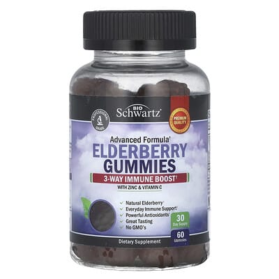 Желейные конфеты Elderberry с Zinc и Vitamin C, 60 Gummies
