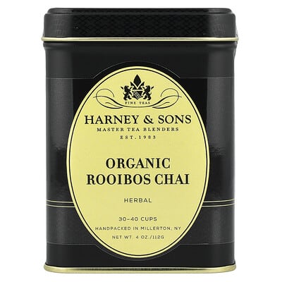Травяной чай, Органический Rooibos Chai, без кофеина, 4 oz (112 g)