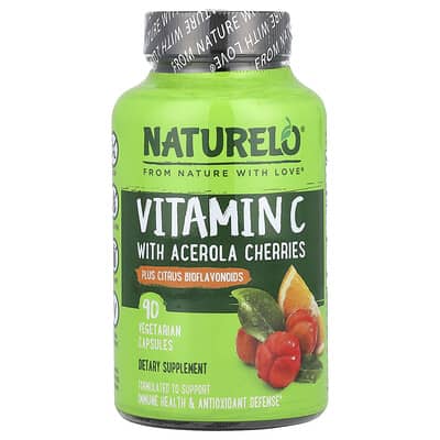 Vitamin C With Acerola Cherries Plus Citrus Bioflavonoids, 90 Vegetarian Capsules