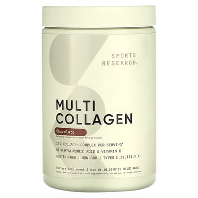 Sports Research Multi Collagen, шоколадный, 1.06 lb (480 g)