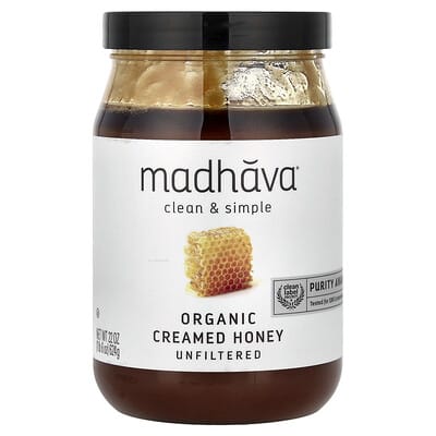 Organic Creamed Honey, Unfiltered, 22 oz (624 g)