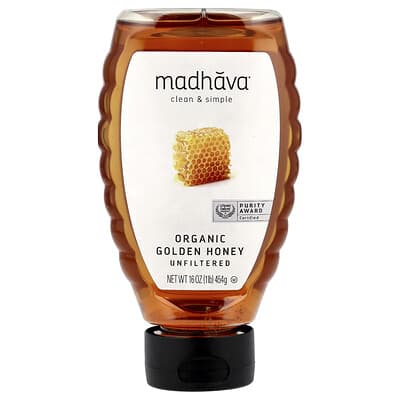 Organic Golden Honey, Unfiltered, 16 oz (454 g)