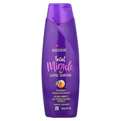 Total Miracle, шампунь 7-в-1, масло абрикоса и австралийского макадамии, 12.1 fl oz (360 ml)