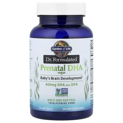 Веганский пренатальный DHA, 400 mg, 30 мягких капсул