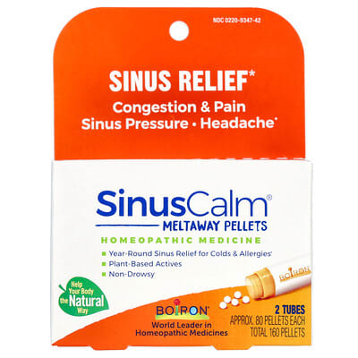 SinusCalm® Meltaway Pellets, 2 Tubes, Approx. 80 Pellets Each