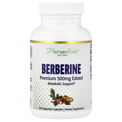 Берберин, 500 mg, 180 вегетарианских капсул