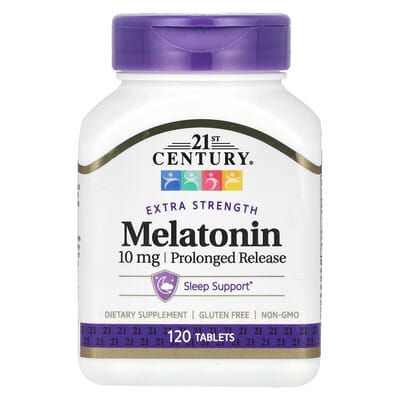 Melatonin, пролонгированное высвобождение, 10 mg, 120 таблеток