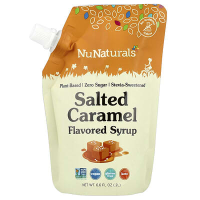 NuNaturals сироп со вкусом соленой карамели, 6.6 fl oz (0.2 L)