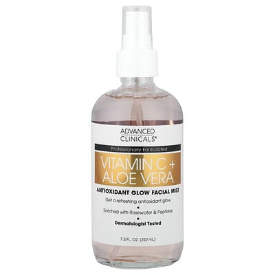 Витамин C + Алоэ вера, антиоксидантный мист для лица, 7.5 fl oz (222 ml)