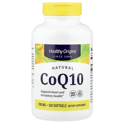 Натуральный CoQ10 Healthy Origins, 200 mg, 150 мягких капсул