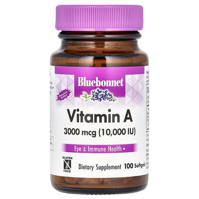 Vitamin A, 3,000 mcg (10,000 IU), 100 Softgels