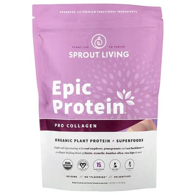 Epic Protein®, Pro Collagen, Plant + Superfoods, Berry, 0.7 lb (336 g)