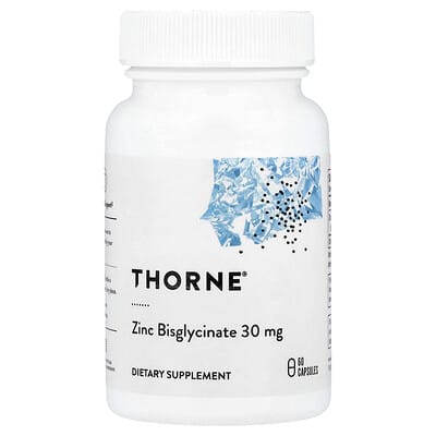 Thorne Цинк бисглицинат, 30 mg, 60 капсул