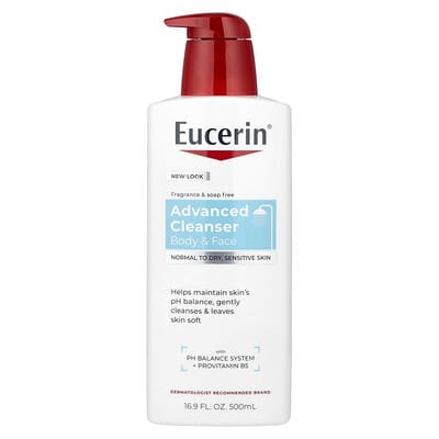 Body & Face, Advanced Cleanser, Normal to Dry, Sensitive Skin, Fragrance Free, 16.9 fl oz (500 ml)
