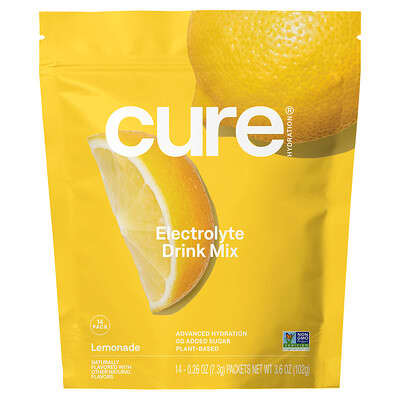 Hydrating Electrolyte Mix, Lemonade, 14 Packets, 0.26 oz (7.3 g) Each