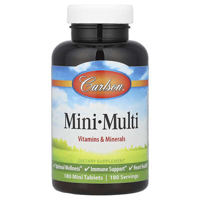 Mini-Multi, витамины и минералы, 180 мини-таблеток