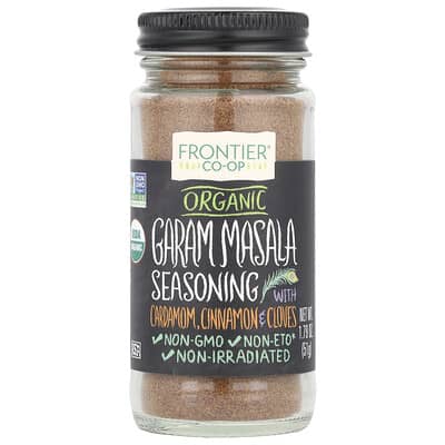 Органическая приправа Гарам Масала с кардамоном, корицей и гвоздикой, 1.79 oz (51 g)