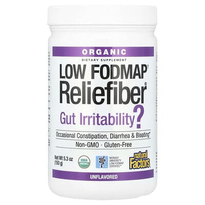Органическая клетчатка Reliefiber Low Fodmap Unflavored 5.3 oz (150 g)