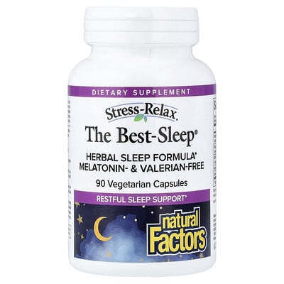 Natural Factors Stress-Relax®, The Best-Sleep®, 90 вегетарианских капсул