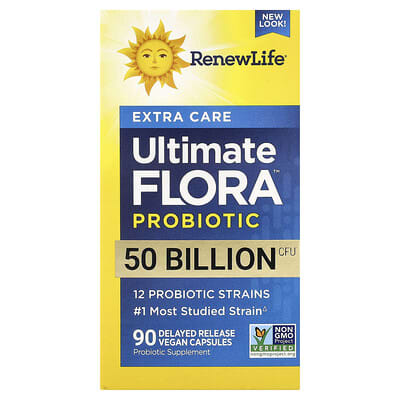 Пребиотик и пробиотик Ultimate Flora™, 90 веганских капсул с пролонгированным высвобождением