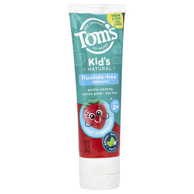 Kid's Natural Toothpaste, Fluoride-Free, Ages 2+, Silly Strawberry, 5.1 oz (144 g)