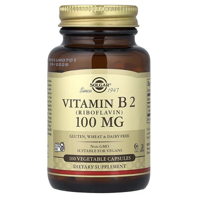 Витамин B2 (Рибофлавин) 100 mg 100 растительных капсул