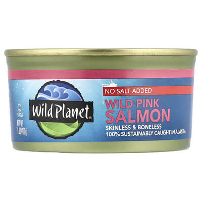 Wild Pink Salmon, No Salt Added, 6 oz (170 g)