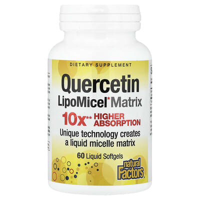Quercetin LipoMicel Matrix, 250 mg, 60 жидких мягких капсул