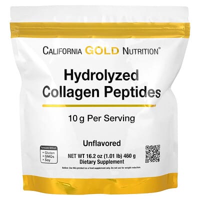 Hydrolyzed Collagen Peptides, Type I & III, Unflavored, 1.01 lb (460 g)