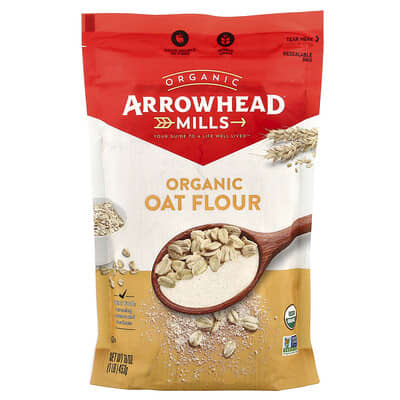 Organic Oat Flour, 1 lb (453 g)