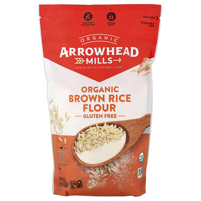Organic Brown Rice Flour, Gluten Free, 24 oz (680 g)