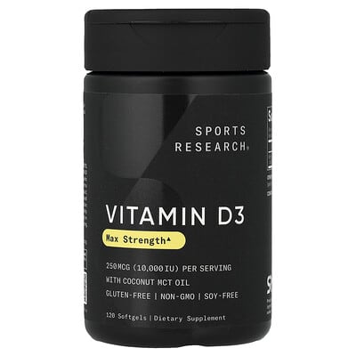 Vitamin D3, 250 mcg (10,000 IU), 120 Softgels