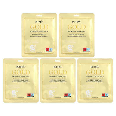 Gold Hydrogel Beauty Mask Pack, 5 листов, 32 g каждый